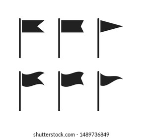 Flags isolated vector icon. Set of flat vector flags. Pennant flag set vector. Web banners. EPS 10