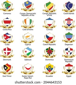 flags Isolated world flag. Isolated on white background. Vector illustration.