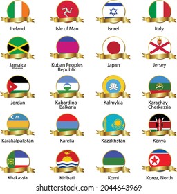 flags Isolated world flag. Isolated on white background. Vector illustration.