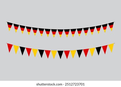 Banderas aisladas. Alemania papel bunting. banderas cumpleaños, aniversario, celebrar evento.