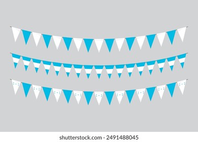 Flags isolated.Honduras paper bunting. flags birthday, anniversary, celebrate event.