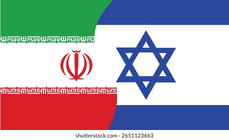 As bandeiras de Israel e do Irã, colocadas lado a lado, evocam uma poderosa imagem de contraste e a esperança de paz - refletindo uma visão de diálogo para além das diferenças e da humanidade partilhada.