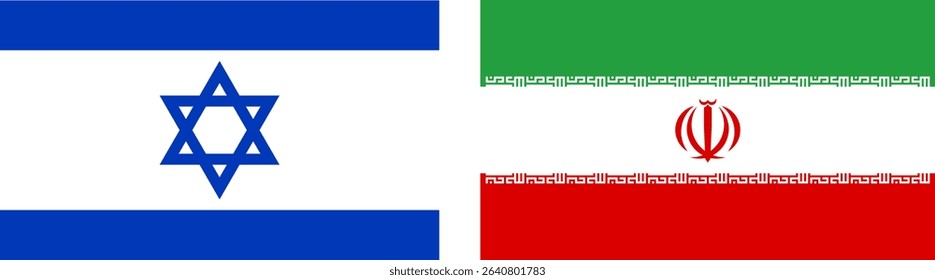 Flags of Israel and Iran Together