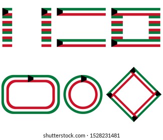 Flags of Kuwait with copy space