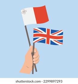 Flaggen von Malta und dem Vereinigten Königreich, Händlerflaggen