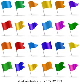 World Flags On Pole America Part Stock Vector (Royalty Free) 259541909 ...