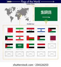 Flags of Middle East Countries, Golden Ratio Edition 6/6 
