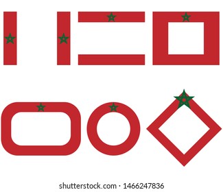 Flags of the Morocco with copy space