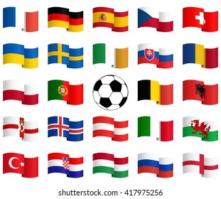 flags of national teams of france soccer championship