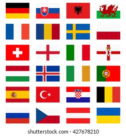 flags of national teams of france soccer championship