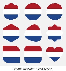 flags netherlands europe illustration vector eps