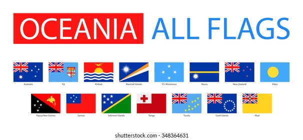 Flags Of Oceania - Full Vector Collection