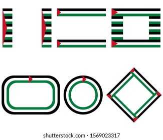 Flags of Palestine with copy space