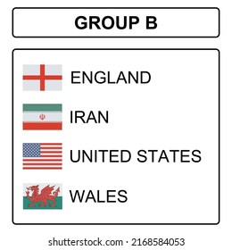 Flags of participating teams on a white background
