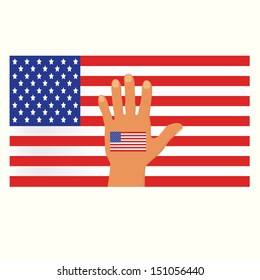 Flags. patriots of America