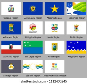 Flags of the regions of Chile