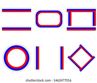 Flags of Russia with copy space