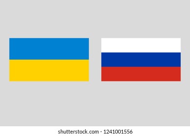 The flags of Russia and Ukraine conflict november. The concept of relations between States, economic community, politics. Conflict in Ukraine. territorial war. Vector for news