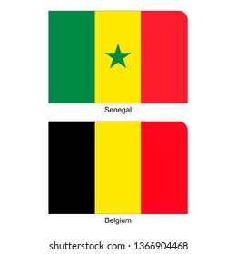 Flags of Senegal and Belgium