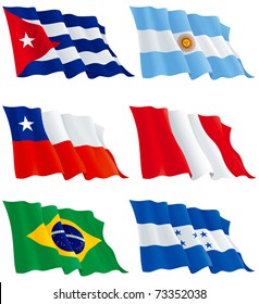 Flags set 7. Honduras, Cuba, Argentina, Peru, Brazil, Chile. There are no meshes in this images.