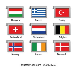 Flags set vector labels