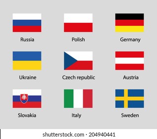 Flags set vector labels