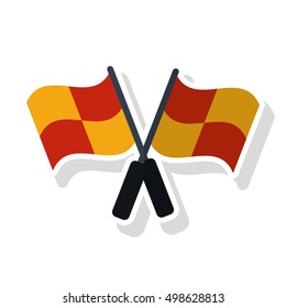 Flags of soccer sport design