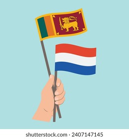 Flaggen Sri Lankas und der Niederlande, Händlerflaggen
