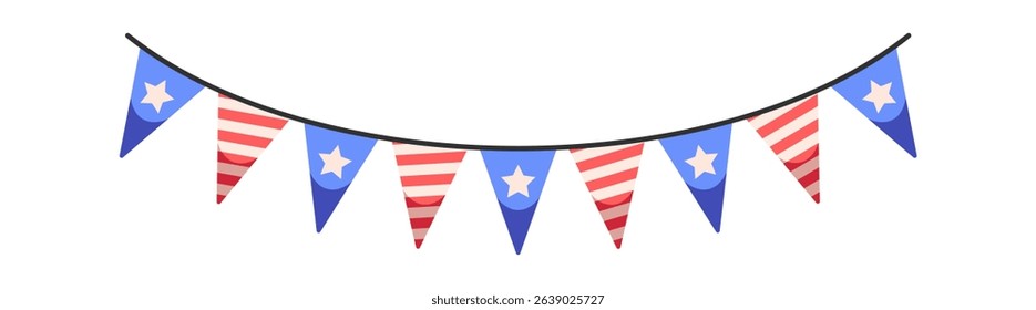 Flags string independence day decoration