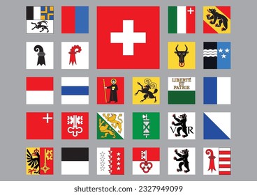 Flags of the Swiss cantons