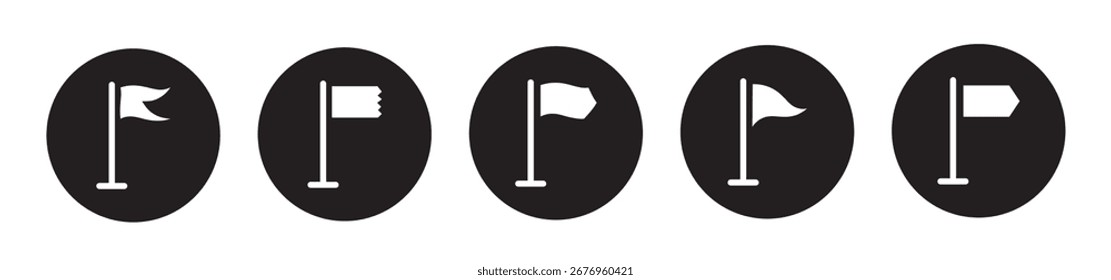 sinaliza a coleção de símbolos no fundo branco. Design da forma do sinalizador de alerta de triângulo. Estilo plano do alerta da forma do sinalizador. Ícone de símbolo de aviso de sinalizadores pretos. eps 10 