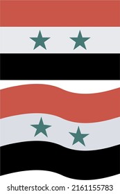 flags of Syria on a white background