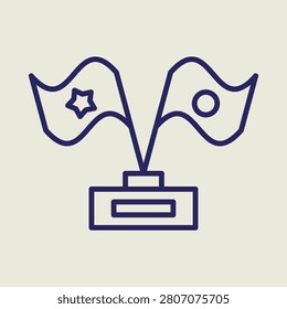 Flags trendy vector illustration in flat style perfect background.eps