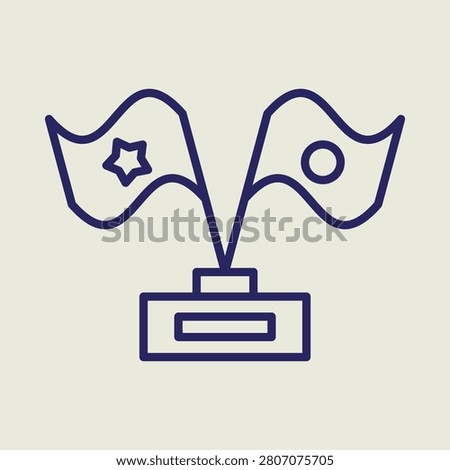 Flags trendy vector illustration in flat style perfect background.eps