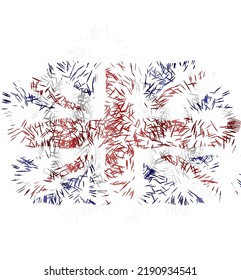 Flags of the UK in various forms of brush styles that look cool and realistic