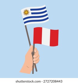 Bandeiras do Uruguai e do Peru, Bandeiras do Hand Holding
