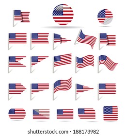 Flags of USA.