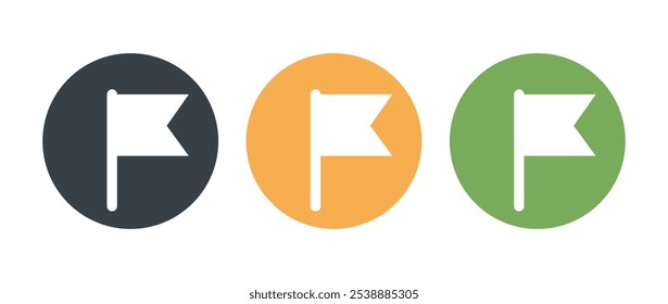 flags of various colors icon eps10