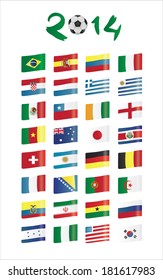 flags vector with 2014 text