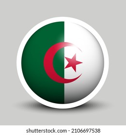 Flags vector of the Algeria. Algeria flag isolated on white background. Flag of Algerian.