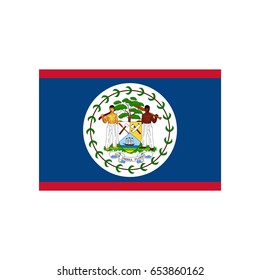 Flags vector of the Belize.