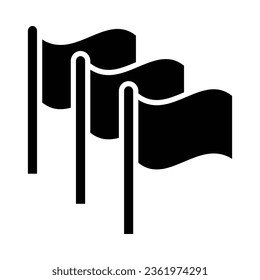 Flags Vector Glyph Icon For Personal And Commercial Use.
