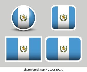 Flags vector of the Guatemala. Vector illustration set of Guatemala. Flag of Guatemalan.