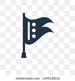 Flags vector icon isolated on transparent background, Flags transparency concept can be used web and mobile