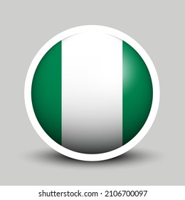 Flags vector of the Nigeria. Nigeria flag isolated on white background. Flag of Nigerian.