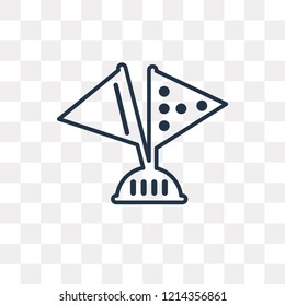 Flags vector outline icon isolated on transparent background, high quality linear Flags transparency concept can be used web and mobile
