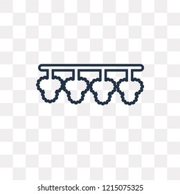 Flags vector outline icon isolated on transparent background, high quality linear Flags transparency concept can be used web and mobile