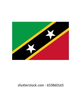 Flags vector of the Saint Christopher and Nevis.