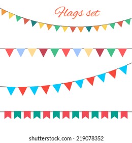 Flags vector set for your birthday design.