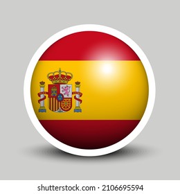 Flags vector of the Spain. Spain flag isolated on white background. Flag of Spanish.